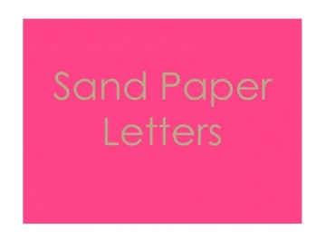 Montessori Sandpaper Letters - The Book