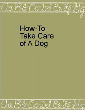How to Take Care of A Dog