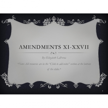 Amendments XI-XXVII