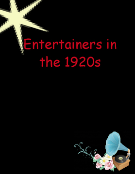 Entertainment in the 1920s