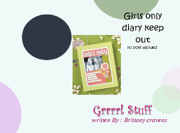 Girls Diary keep out