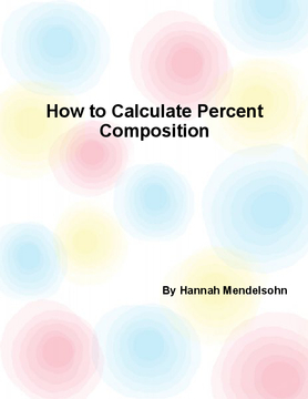 How to Calculate Percent Composition