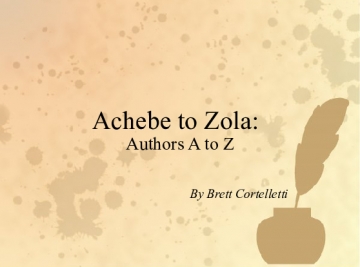Achebe to Zola