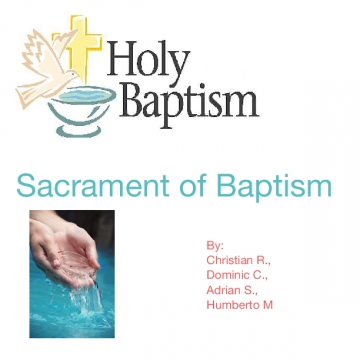 Sacraments of baptism