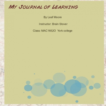 My Journal of learning