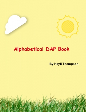 Alphabetical DAP Book