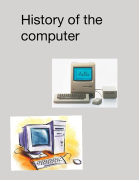 History of the computer