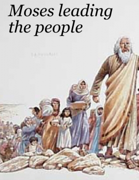 Moses leading people