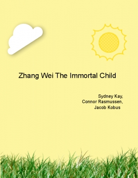 Zhang Wei The Immortal Child