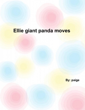 Ellie the giant panda moves