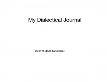 My Dialectical Journal