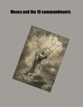 Moses  receiving 10 commandments