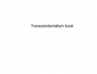 transcendentalism book