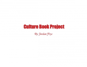 Culture Book Project