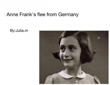 Anne franks flee from Germany