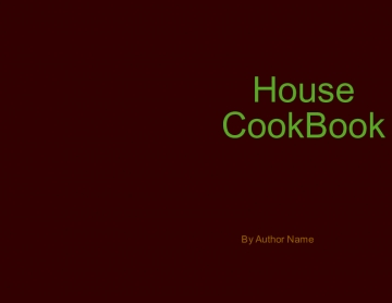 House CookBook
