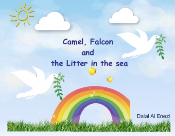 camel, falcon and the litter in the sea.
