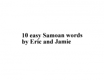 10 easy Samoan words