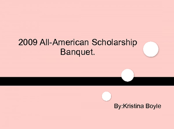 2009 All-American Scholar Banquet