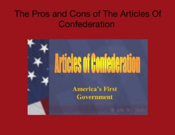 Say No to The Articles Of Confederation