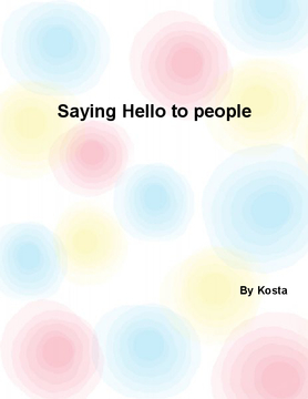 Saying hello to people