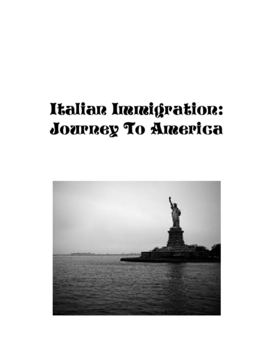 Italian Immigrant: Journey To America