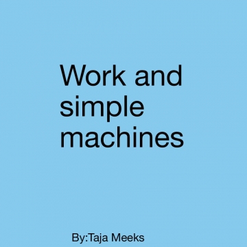 Work and simple machines