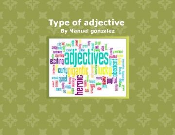 Type of adjective