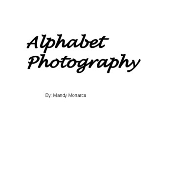 Alphabet Photography