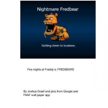 Five nights at Freddy's:FREDBEARS