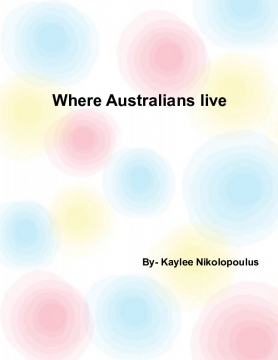 Where Australians live