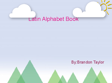Latin Alphabet Book