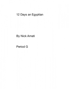 12 Days an Egyptian