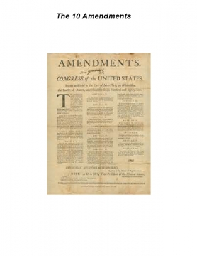 The 10 Amendments
