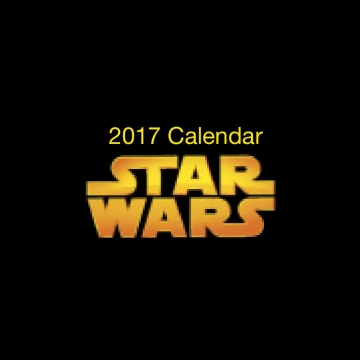 2017  Star Wars calendar
