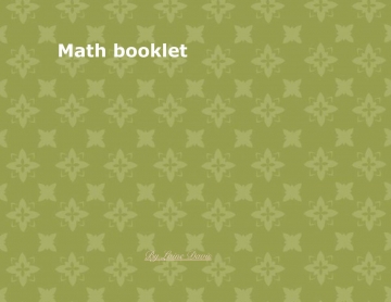 Math booklet