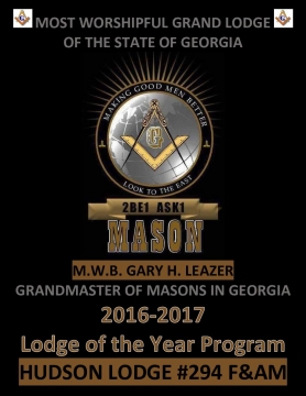 HUDSON LODGE #294 F&AM 2017 BOOK