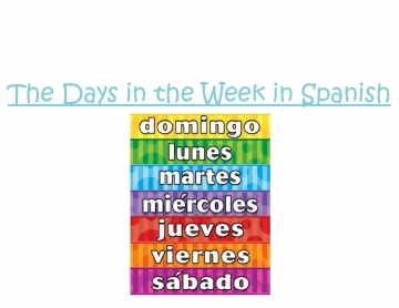 Days in the Week/Spanish