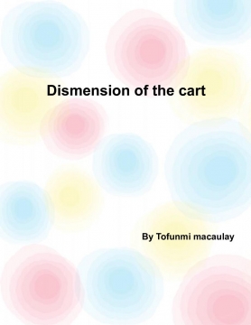 Dismension of the cart