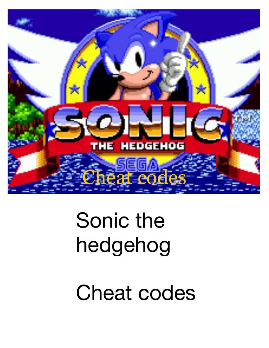 Sonic the hedgehog cheat code book Book 875542