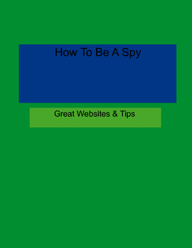 How To Be A Spy