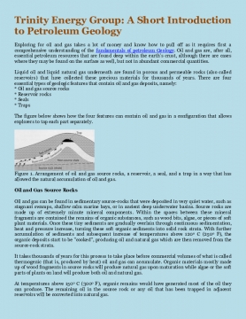 Trinity Energy Group: A Short Introduction to Petroleum Geology