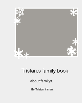 Tristan Inman,s first family book