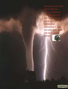 The Lord's anger is a storm, a furious wind that will rage over the heads of the wicked. It will not end until he has done all that he intends to do. In days to come his people will understand this clearly. Jeremiah 30:23