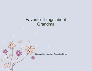 Favorite Things about Grandma
