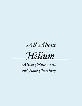 All About Helium