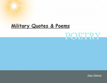 Military Quotes & Poems