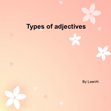 Types of adjectives