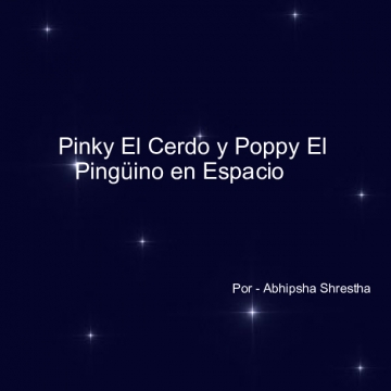 Pinky de cerdo y Poppy de pingüino en espacio
