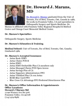 Dr. Howard J. Marans, MD